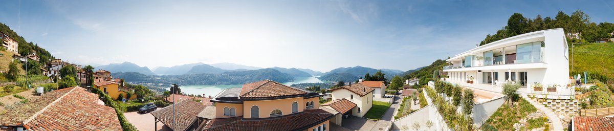 Частная вилла с видом на озеро Лугано в Швейцарии